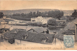 MANTES - Le Port, Vue Prise De La Place Notre Dame - Très Bon état - Mantes La Ville