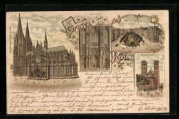 Lithographie Köln, Dom Und Gereons Kirche  - Koeln