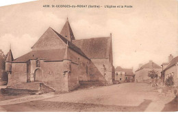 SAINT GEORGES DU ROSAY - L'Eglise Et La Poste - état (scan Coupé) - Sonstige & Ohne Zuordnung