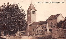 ROYER - L'Eglise Et Le Monument Aux Morts - Très Bon état - Autres & Non Classés