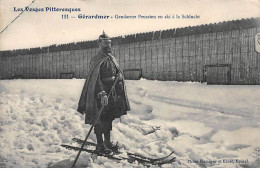 GERARDMER - Gendarme Prussien En Ski à La Schlucht - Très Bon état - Gerardmer