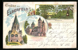 Lithographie Elberfeld, Friedhofskirche, Marien-Kirche, Hardpartie  - Autres & Non Classés