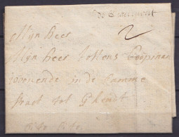 L. Datée 24 Avril 1739 De GERAARDSBERGEN En "exprès" Pour GHENDT (Gand) - Man. "de Grammont" & "cito Cito" - Port "2" - 1714-1794 (Pays-Bas Autrichiens)