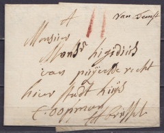 L. Datée 7 Septembre 1751 De TAMISE Pour BRUSSEL - Man. "van Temst" - Port "II" à La Crair Rouge - 1714-1794 (Pays-Bas Autrichiens)