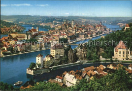 72470235 Passau Fliegeraufnahme Dreifluessestadt Mit Inn Donau Ilz Passau - Passau
