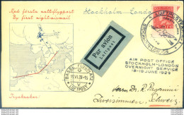 1° Volo Postale Nottorno Stoccolma-Malmö-Amburgo-Londra 1928. - Autres & Non Classés