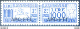 Zona A. Pacchi Postali 1000 Lire 1954. - Other & Unclassified