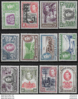 1938-47 British Honduras Giorgio VI 12v. MLH SG N. 150/61 - Andere & Zonder Classificatie