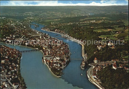 72469350 Passau Fliegeraufnahme Drei-Fluesse-Stadt Donau Inn Ilz Passau - Passau