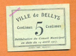 1917 // ALGERIE // Ville De DELLYS // Avril 1917 // Bon De Cinq Centimes - Argelia