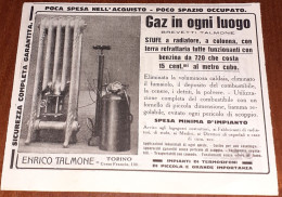 Pubblicità Brevetti Enrico Talmone. Gazzetta In Ogni Luogo (1929) - Publicités