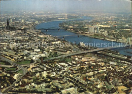 72468042 Koeln Rhein Dom Severinsbruecke Deutzer Hohenzollern Und Zoobruecke Fli - Köln