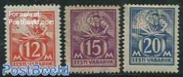 Estonia 1925 Definitives 3v, Unused (hinged) - Estland