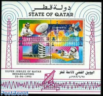 Qatar 1993 Broadcasting S/s, Mint NH, Performance Art - Transport - Radio And Television - Space Exploration - Telekom