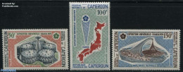 Cameroon 1970 Expo Osaka 3v, Mint NH, Various - Maps - World Expositions - Géographie