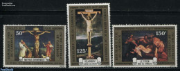 Cameroon 1977 Easter 3v, Mint NH, Religion - Religion - Art - Paintings - Cameroon (1960-...)