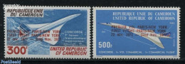 Cameroon 1977 Concorde Flight Overprints 2v, Mint NH, Transport - Concorde - Aircraft & Aviation - Concorde