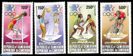 Cameroon 1984 Olympic Winners Los Angeles 4v, Mint NH, Sport - Cycling - Handball - Olympic Games - Volleyball - Cycling