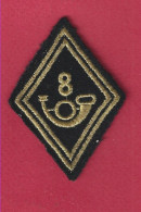 MILITARIA - CHASSEURS ALPINS - ECUSSON TISSU DU 8 ème Rgt - Patches