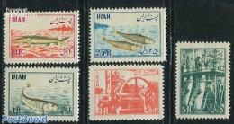 Iran/Persia 1954 Fishing Industry 5v, Mint NH, Nature - Fish - Fishing - Peces