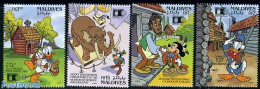 Maldives 1992 World Columbian Stamp Expo 4v, Mint NH, Nature - Prehistoric Animals - Art - Disney - Préhistoriques