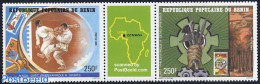 Benin 1985 Philexfrance 2v+tab [:T:], Mint NH, Sport - Judo - Sport (other And Mixed) - Philately - Stamps On Stamps - Ongebruikt