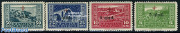 Albania 1924 Red Cross Overprints 4v, Unused (hinged), Health - Red Cross - Rode Kruis