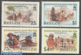 Belize/British Honduras 1987 Int. Habitation Year 4v, Mint NH - Honduras Británica (...-1970)