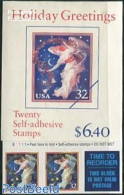 United States Of America 1995 Christmas Booklet, Mint NH, Religion - Angels - Christmas - Stamp Booklets - Unused Stamps