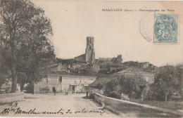 C18-32) MAUVEZIN - GERS - PANORAMA PRIS DES PONTS -  ANIMEE - CAFE -  EN  1904 - Sonstige & Ohne Zuordnung