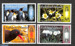 Falkland Islands 2014 Colours Of Nature 4v, Mint NH, Nature - Birds - Flowers & Plants - Penguins - Other & Unclassified