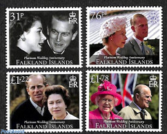 Falkland Islands 2017 Queen Elizabeth II, Platinum Wedding Anniversary, Mint NH, History - Kings & Queens (Royalty) - Royalties, Royals