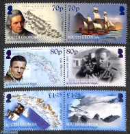 South Georgia / Falklands Dep. 2018 Maps 6v (3x[:]), Mint NH, Science - Transport - Various - Weights & Measures - Shi.. - Schiffe