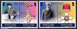 South Georgia / Falklands Dep. 2018 End Of World War I 4v (2x[:]), Mint NH, History - Decorations - World War I - Militaria