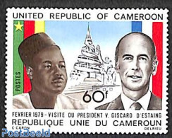 Cameroon 1979 Giscard D'Estaing Visit, Flag With Yellow Star Above, Mint NH, History - Various - Flags - French Presid.. - De Gaulle (Generaal)