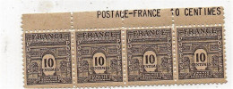 * Bloc De 4 Timbres - ARC DE TRIOMPHE De L'Etoile - 10c. - Gris - Neuf - Sans Charnière - Année 1944 - Ongebruikt