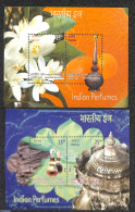 India 2019 Perfumes, Scentic Stamps 2 S/s, Mint NH, Nature - Various - Flowers & Plants - Scented Stamps - Ungebraucht