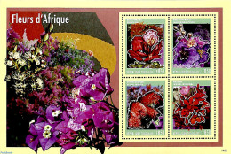 Togo 2014 Flowers 4v M/s, Mint NH, Nature - Flowers & Plants - Togo (1960-...)