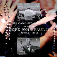 Saint Vincent 2014 Pope John Paul II S/s, Mint NH, Religion - Pope - Religion - Papas
