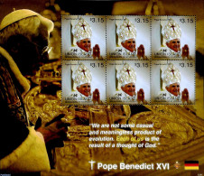 Saint Vincent & The Grenadines 2014 Union Island, Pope Benedict XVI M/s, Mint NH, Religion - Pope - Religion - Papas