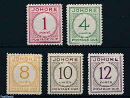 Malaysia 1938 Johore, Postage Due 5v, Unused (hinged) - Other & Unclassified