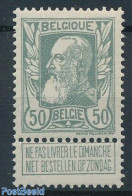Belgium 1905 50c, Stamp Out Of Set, Unused (hinged) - Ungebraucht