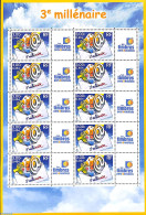 France 2000 New Millenium 10v M/s With Tab, Les Timbres Personnalises, Mint NH, Various - Maps - Ongebruikt