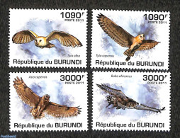 Burundi 2011 Owls 4v, Mint NH, Nature - Birds - Birds Of Prey - Owls - Andere & Zonder Classificatie