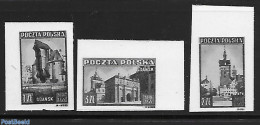 Poland 1945 Blackprint Imperforated., Mint NH, Art - Castles & Fortifications - Ongebruikt