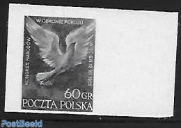 Poland 1952 Blackprint Imperforated., Mint NH, History - Peace - Ungebraucht