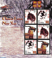 Saint Kitts/Nevis 2003 Year Of The Goat M/s, Mint NH, Various - New Year - New Year