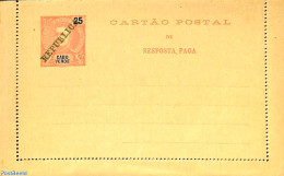 Cape Verde 1911 Reply Paid Letter Card 25/25r, Unused Postal Stationary - Kap Verde