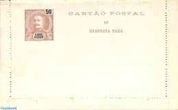 Cape Verde 1911 Reply Paid Letter Card 50/50r, Unused Postal Stationary - Cape Verde