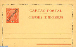 Mozambique 1912 Letter Card 25r, Unused Postal Stationary, Nature - Elephants - Mozambique